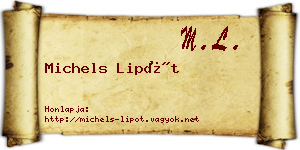 Michels Lipót névjegykártya